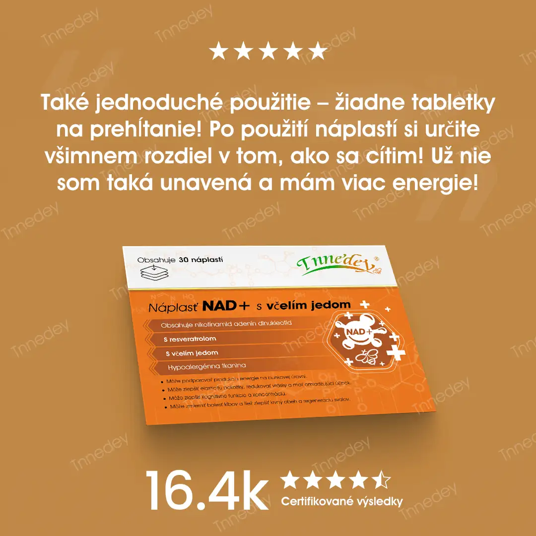 【Oficiálny autorizovaný obchod】Tnnedey® NAD+ Náplasť s včelím jedom – Maximálna obnova pokožky a zvýšenie energie (Posledný deň zľavy: 75%)