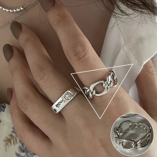 Minimalistische 925 Silber Ring